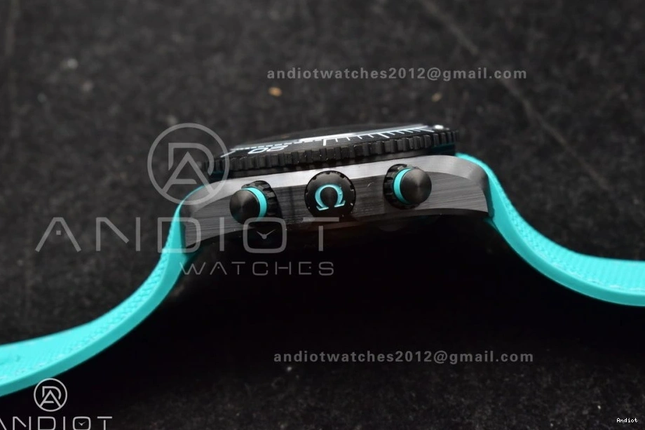 on Chrono Dial Ceramic Deep M+SF Strap Black A9900 Best Master Ocean 1:1 Planet Edition Rubber Blue Black 0103